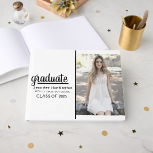 Trendy Modern Photo Class of 2022 Graduation Guest Book