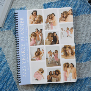 Trendy Modern Photo Grid Custom Yearly Planner