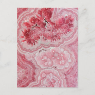 Trendy Modern Pink Agate Postcard