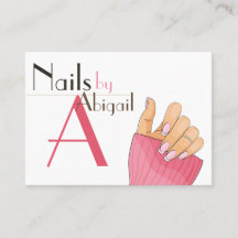 Trendy Modern Pink and Brown Nail Salon