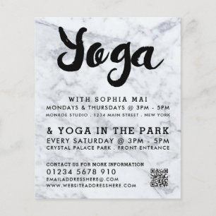 Trendy Modern Pink Yoga Class Advertising Flyer