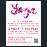 Trendy Modern Pink Yoga Class Advertising Flyer<br><div class="desc">Trendy Modern Pink Yoga Class Advertising Flyers By The Business Card Store.</div>