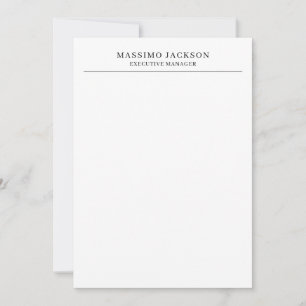 Trendy Modern Plain Black & White Professional Card