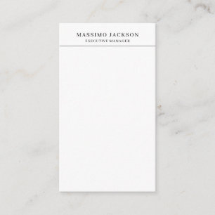 Trendy Modern Plain Black & White Professional Enclosure Card