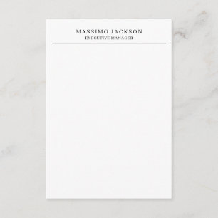 Trendy Modern Plain Black & White Professional Enclosure Card