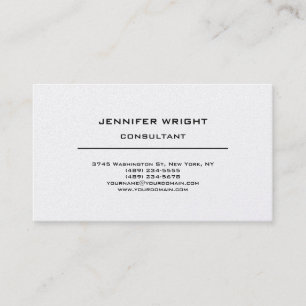 Trendy Modern Plain Simple Attractive Minimalist Business Card