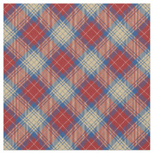 Trendy modern practical tartan plaid red blue chic fabric