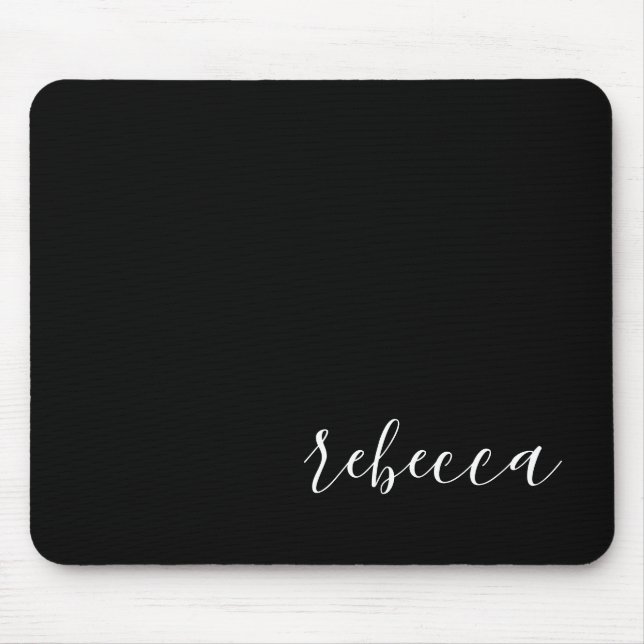 Trendy Modern Professi Simple Name Names Mouse Pad (Front)