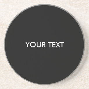 Trendy Modern Professional Custom Brand Name Black Coaster