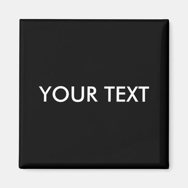 Trendy Modern Professional Custom Brand Name Black Magnet (Front)