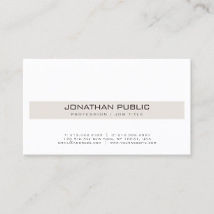 Trendy Modern Professional Elegant Simple Plain Business Card