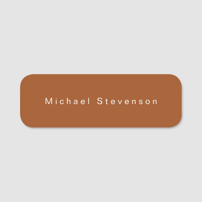Trendy Modern Professional Name Tag (Front)