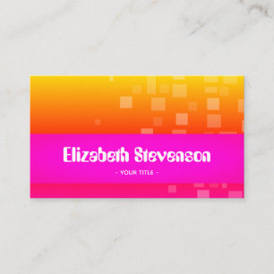 Trendy Modern Professional Pink Business Card