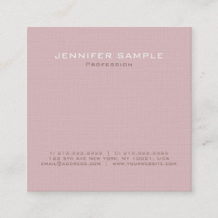 Trendy Modern Professional Premium Linen Luxury Square Business Card