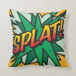 Trendy Modern  Retro Comic Book SPLAT Pop Art Cushion