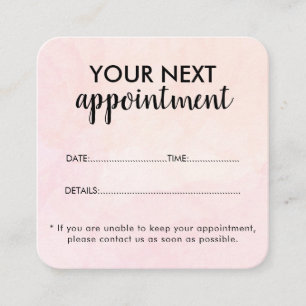 Trendy Modern Salon Appointment Reminder Card