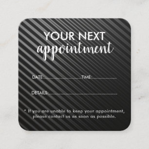 Trendy Modern Salon Appointment Reminder Card