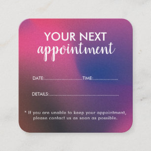 Trendy Modern Salon Appointment Reminder Card