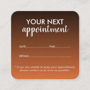 Trendy Modern Salon Appointment Reminder Card