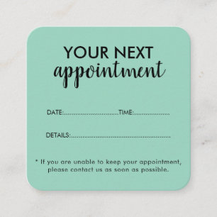 Trendy Modern Salon Appointment Reminder Card