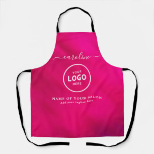 Trendy Modern Salon Logo Apron