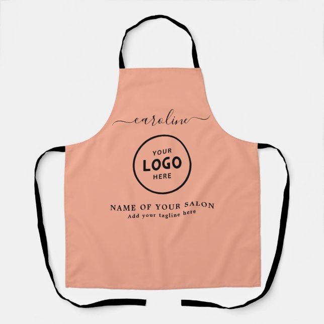  Trendy Modern Salon Logo Apron (Front)