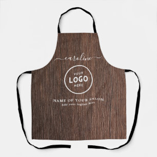 Trendy Modern Salon Logo Apron