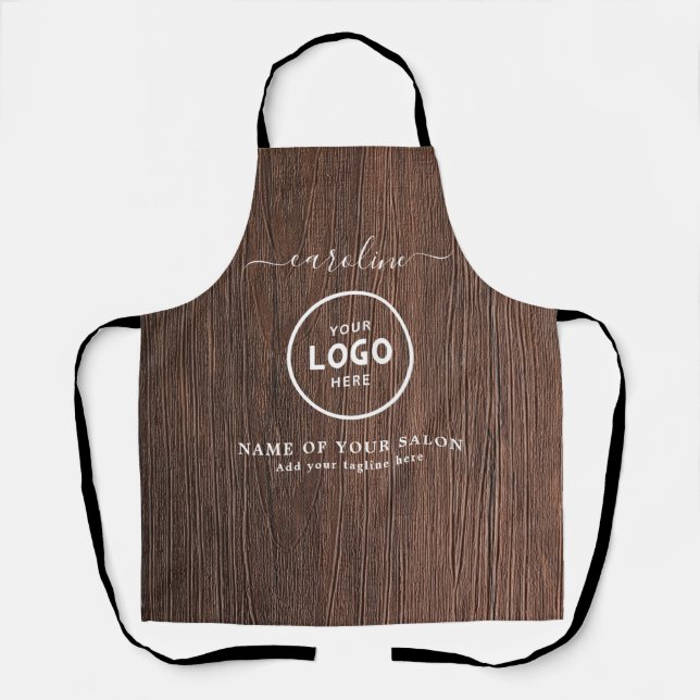  Trendy Modern Salon Logo Apron (Front)