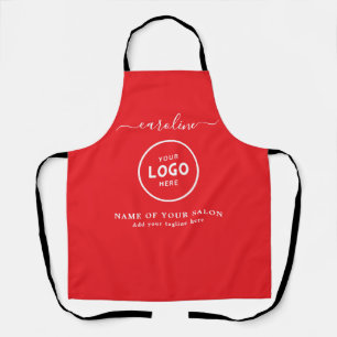 Trendy Modern Salon Logo Apron