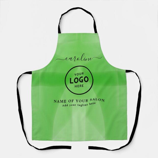  Trendy Modern Salon Logo Apron (Front)