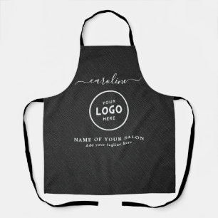 Trendy Modern Salon Logo Apron