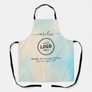 Trendy Modern Salon Logo Apron
