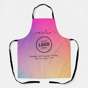 Trendy Modern Salon Logo Apron
