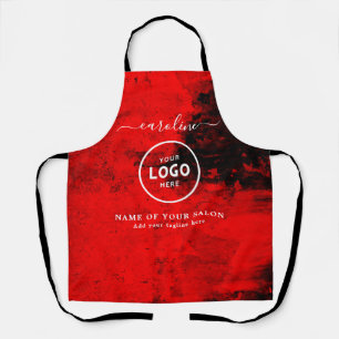 Trendy Modern Salon Logo Apron