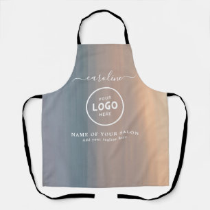 Trendy Modern Salon Logo Apron