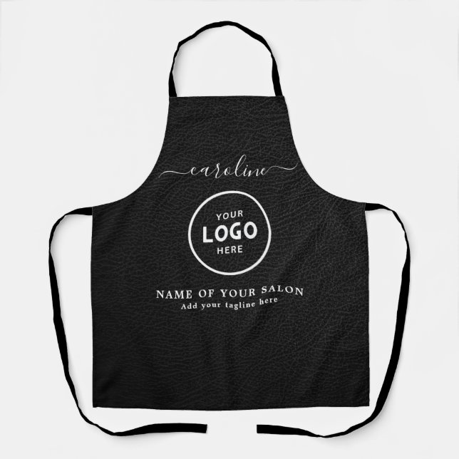  Trendy Modern Salon Logo Apron (Front)