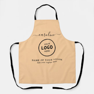 Trendy Modern Salon Logo Apron