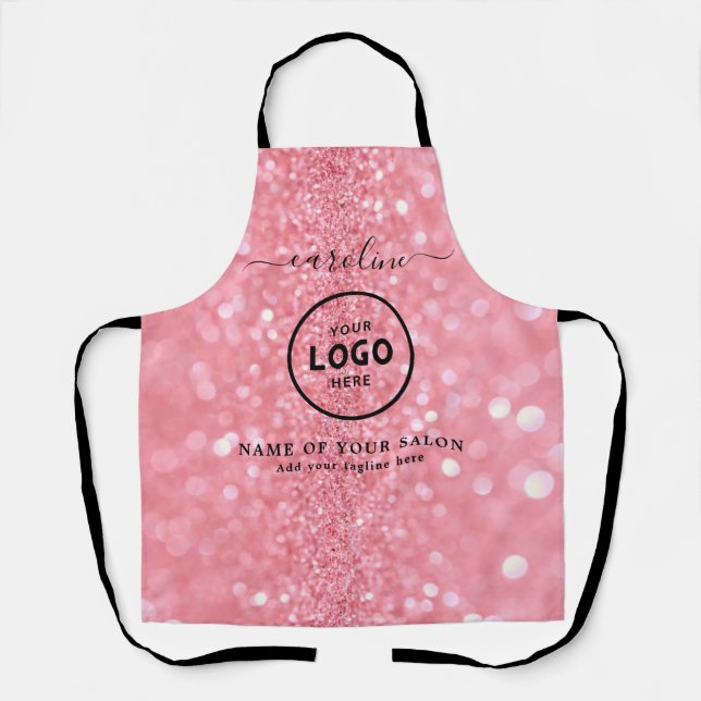  Trendy Modern Salon Logo Apron (Front)