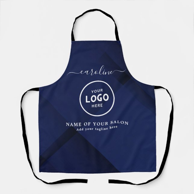  Trendy Modern Salon Logo Apron (Front)