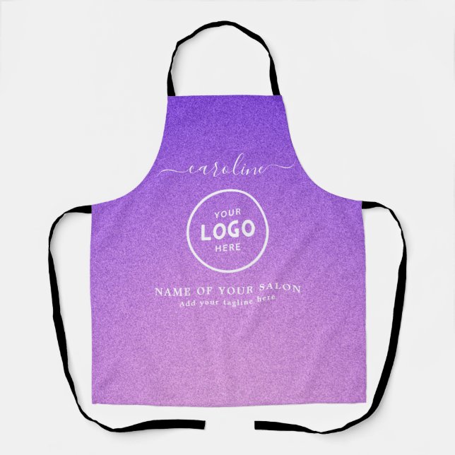  Trendy Modern Salon Logo Apron (Front)