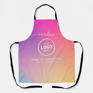 Trendy Modern Salon Logo Apron