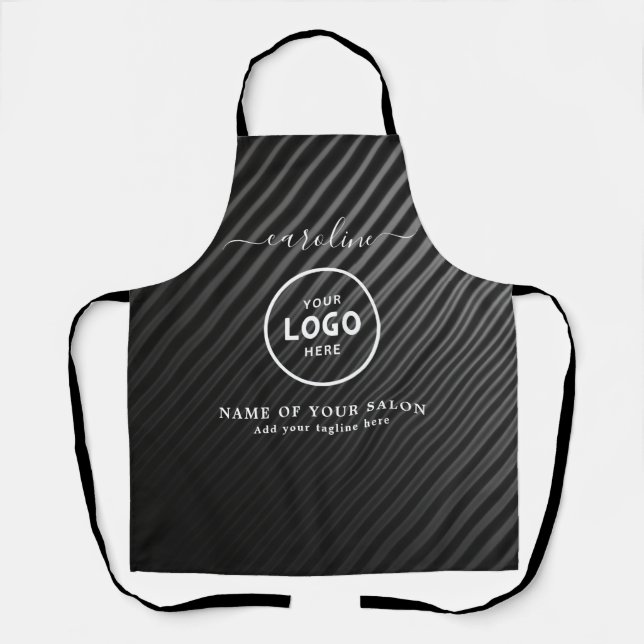  Trendy Modern Salon Logo Apron (Front)