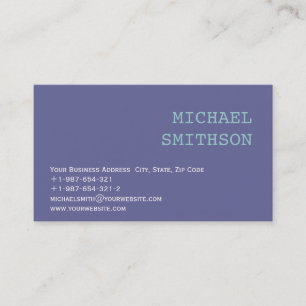 Trendy Modern Simple Blue Consultant Business Card