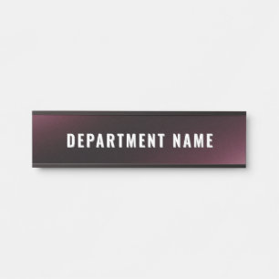 Trendy Modern Simple Department Name Door Sign