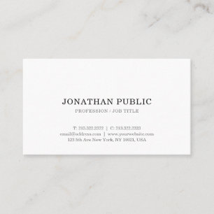 Trendy Modern Simple Design Elegant Template Business Card