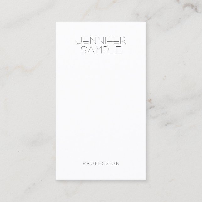 Trendy Modern Simple Professional Elegant Template Business Card (Front)