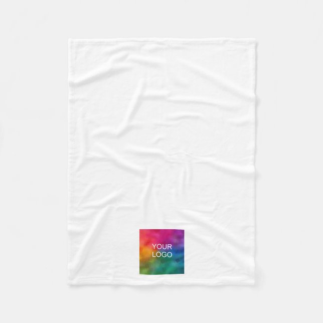 Trendy Modern Simple Your Hotel Company Logo Here Fleece Blanket (Front)