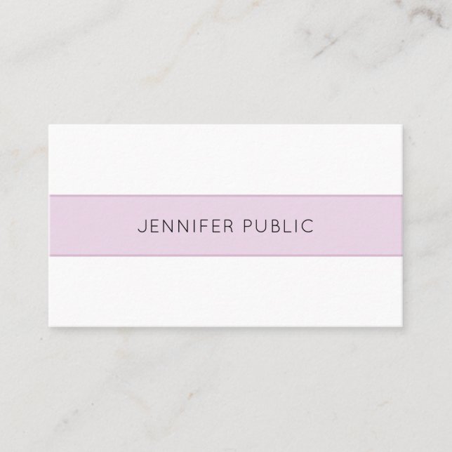 Trendy Modern Sophisticated Simple Professional Business Card (Front)