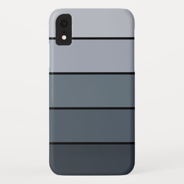 Trendy Modern Space Grey Stripes Case-Mate iPhone Case (Back)