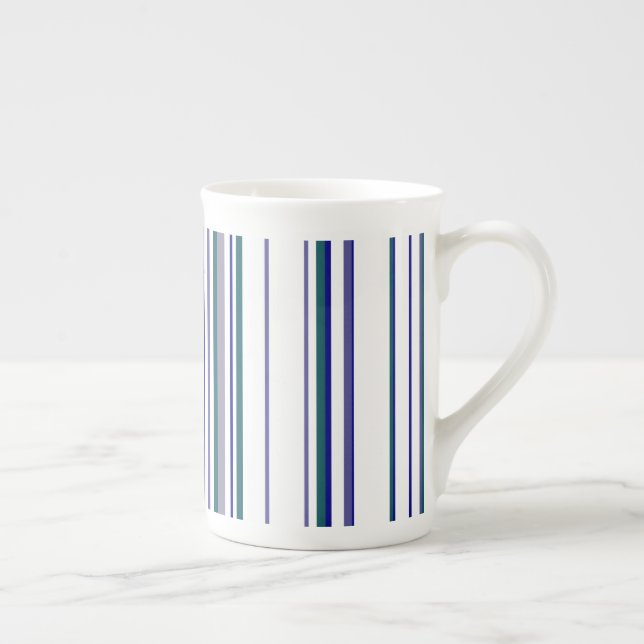 Trendy Modern Stripes Bone China Mug (Right)